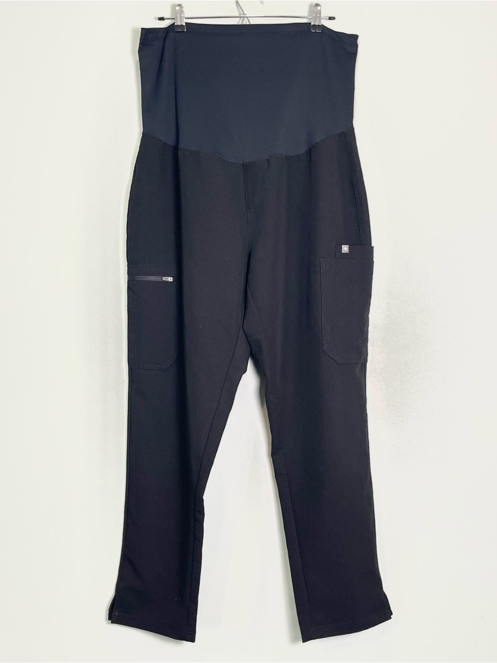 FIGS Maternity Scrub Pants Technical Collection Black Size Large Petite